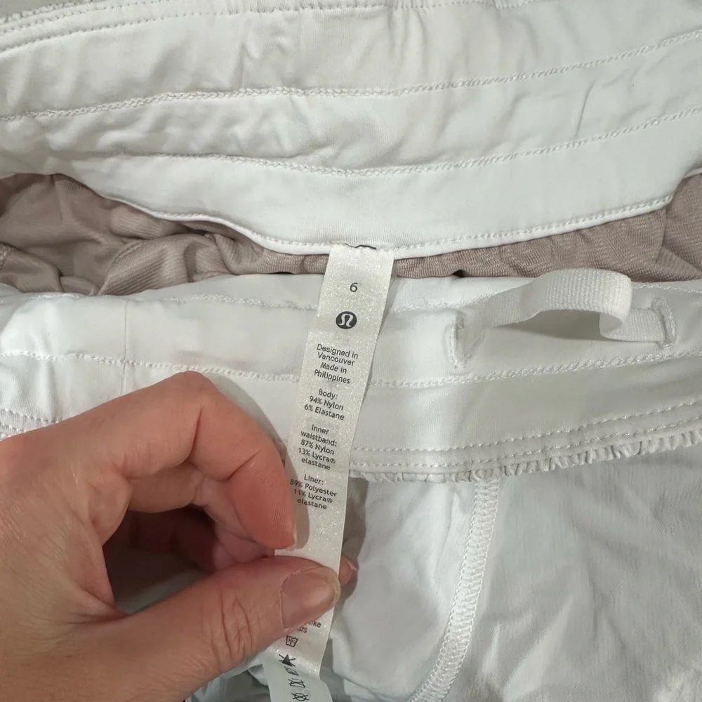 Lululemon White Women's Athletic Shorts - Picture 3 of 4